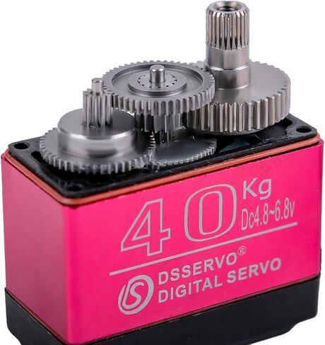 4PCS 40KG High Torque 6V Waterproof Digital Full Metal Stainless Steel Gear Motor Servo 25T Arm for DIY Anduino RC Cars Truck 180° in Saudi Arabia