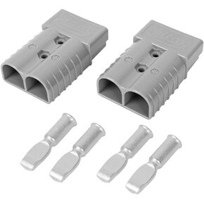 موصل بطارية Dent-de-lion 350A AWG 2/0 توصيل سريع للبطارية موصلات طاقة معيارية فصل سريع (أحمر، قطعتان)