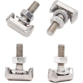 binifiMux Battery Bolts, Battery Post Terminals and Nuts, Screw Terminal, Side Terminal Battery Bolt,6-Pack, for GMC Chevrolet BMW, 304 Stainless Steel
