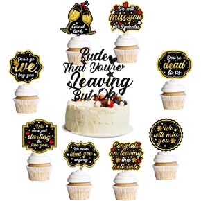 ديكور علوي للكب كيك للتقاعد - 25 قطعة من ديكورات حفلات الذهاب إلى الخارج، زينة حفلات التقاعد السعيدة للرجال والنساء، مستلزمات حفلات التقاعد السعيدة in Kuwait