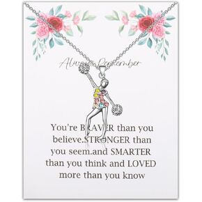FUSTMW Cheerleader Gifts Necklace Cheer Charm Necklace Cheerleader Gift Cheerleading Gifts Cheer Gifts for Team