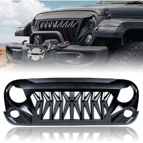 Grille Compatible For Jeep Wrangler JK Shark Grill Rubicon Sahara Sport Unlimited 2007-2018