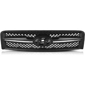 G-PLUS Front Upper Bumper Grille Compatible With Hyundai Elantra 2017 2018 Chrome & Black Grill Trim