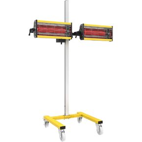 Solary Shortwave Infrared Paint Curing Lamp - 1600W 110V Paint Baking Lamp with Timer for Automotive Spray Booth, Temperature & Height Adjustable