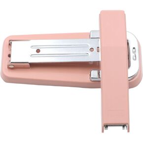 Rotatable Desktop Staples, 5.2 Inch Labor Saving Pink Stapler for About 30 Sheets Capacity(Pink)