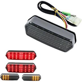 Yibid LED Integrated Tail Light for 2014-2018 Honda Grom MSX 125 Motorcycle, Turn Signal Taillight Brake Stop Running Indicator Sequential Lights for MSX125/SF CBR650F CTX700 CTX700N, Smoke Len