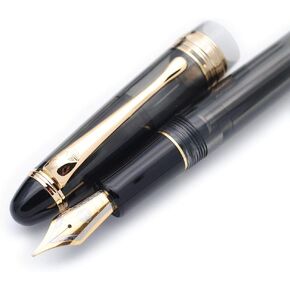 czxwyst 699 Negative Pressure Vaccum Filling Fountain Pen Original Box (Royalblue with Solid Grip, Fine Nib 0.5mm)