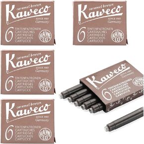 Kaweco Fountain Pen Ink Cartridges short, Caramel Brown (Brown), 30 pc.