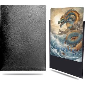 Dragon Colorful Matte Trading Card Sleeves, 100pcs Premium Soft Frosted Plastic Card Sleeve, Precise Fit TCG Game Card Standard Cards Protectors (Purple)