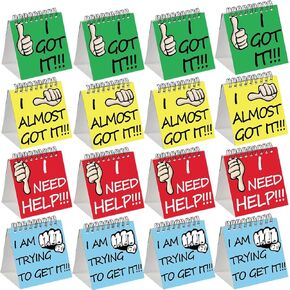 24 Pcs I Need Help Mini Flip Chart Classroom Management Tools Self Assessment Cards Classroom Students Behavior School Educational and Learning Activities Supplies for Kids Teachers