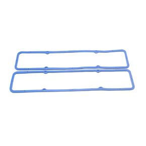 2 PCS/Set SHLPDFM Valve Cover gaskets Blue Reusable Rubber Steel Core Valve Cover Gaskets 7484 Fits for Small Block Chevy 283 305 327 350 383 400