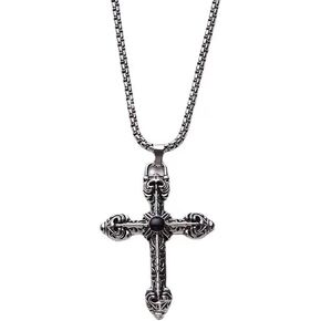 Gothic style men's and women's cross personalized fashion punk necklace, metallic temperament, party gift