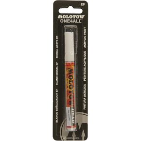 Molotow ONE4ALL Acrylic Paint Marker, 1mm (Extra Fine), Signal Black, Blister Carded, 1 Each (127.101BC)