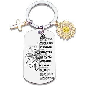 Christian Gifts for Women Friends Inspirational Religious Keychain Gifts for Teen Girls Women Catholic Confirmation Gifts Birthday Christmas Gift in Kuwait