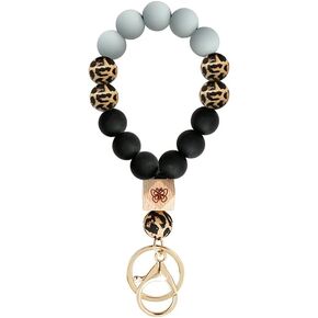 Silicone Key Ring Bracelet Beaded keychain Wristlet Beaded Bangle Wristlet Keychain House Car Keys for Women
