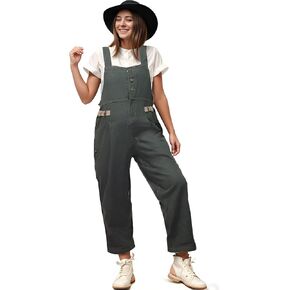 Women's Casual Overalls Loose Linen Jumpsuit Summer Beach Outfits Travel Vacation Clothes Girls