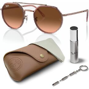 Ray-Ban RB3765 Square Shape Sunglasses for Men and Women With Eyewear Kit Bundle - Classic Sun Glasses with Modern Elegance