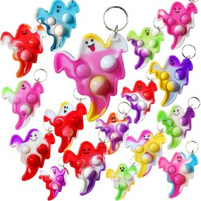 Bulk 30 Packs Ghost Push Fidget Bubble Mini Pop Fidget for Teens and Kids,Small Birthday Halloween Party Favors Supplies and Classroom Student Prizes Gifts
