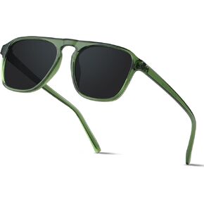 ANDWOOD Square Aviator Sunglasses Polarized Mens Womens UV Protection Sun glasses