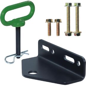 Universal Zero Turn Mower Trailer Hitch Kit with Green Hitch Pin Heavy Duty Steel and Black Powder Coating Protects Zero Turn Hitch Accessories for Lawn Tractors, Dump Trucks