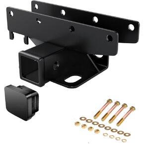 2-inch Rear Bumper Tow Trailer Hitch Receiver Kit Compatible with 2007-2018 Jeep Wrangler JK 4-Door，2-Door (Excludes JL Models)