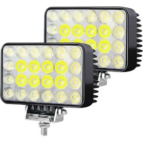 2PACK 12/24volt 72W Led Work Light 9000LM, Square High Power Led Driving Light Foglights with Spot Flood Combo Beam for Tractor Truck Offroad Heavy-Duty Equipment ATV SUV Boat