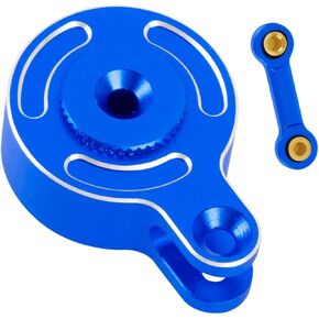 RC Aluminum 25T Fixed Link Steering Servo Saver Upgrades Part for 1/8 Typhon 3S BLX 1/10 Big Rock Granite Senton 3S BLX Kraton Outcast 4S BLX,Navy Blue