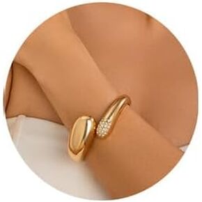 Gold Bangle Bracelets for Women Gold Plated Wide Wire Chunky Cuff Bracelets Trendy Hinged Cuff Open Wide Chunky Gold Bracelet Irregular Minimalist Bangle Jewelry