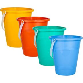 Holady 8 Inch Large Sand Beach Buckets Pail,Sand Bucket Water Bucket for Beach Fun Great Summer Party Accessory