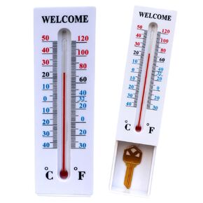 Hide A Key Outside Thermometer Decorative Key Hiders Holder Containers Lockbox for House Spare Keys Cabinet Outdoor Secret Compartment Items Safe Storage Yard Garden Indoor Geocaching