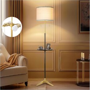 68" Farmhouse Floor Lamp with Mica Shade for Living Room,Modern Industrial Vintage Standing Floor Lamp for Bedroom,Stepless Dimmable Rustic Tree Trunk Tall Floor Lamp for Office (Bulb Included)