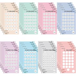 32 قطعة من أجهزة تتبع تحدي التوفير في حافظة الميزانية لمخطط الميزانية، بطاقات كتاب منظم النقود لمحفظة توفير المال مع 1 دولار، 2 دولار، أموال الجيب، تحدي النرد، 26 أسبوعًا، 30 يومًا، DIY in Kuwait