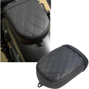 Touring Soft Leather Front Driver Seat Cushion Pad Rear Passenger Pillion Seat fit for Ho-nda Rebel CMX 300 CMX 500 2017 2018 2019 2020 2021 2022 2023 2024(Rear passenger seat-black)