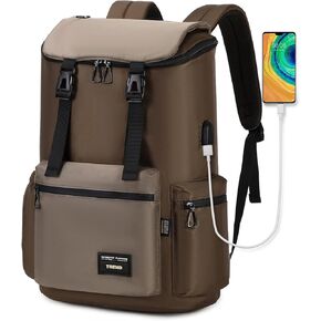 Travel Laptop Backpack for Women Men, Carry On Backpack with USB Charging Port, Casual Daypack for School Weekender Bag, College Computer Bag, Water Resistant Large Capacity 15.6''
