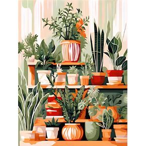 Arttoplus Paint by Numbers Kit for Adults Green Plant-Adult Paint by Number Kits on Canvas,Plant Paint by Number Adult for Gift Home Wall Decor(16x20inch)