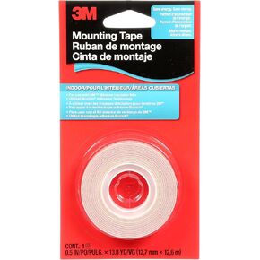 3M Window Film Mounting Tape, 1/2" in x 13.8 yd Roll, For Use with 3M Window Insulator Kits, Use on Painted Wood, Aluminum, and Vinyl-Clad Molding and More, Indoor Use, Easy to Apply (2145C)