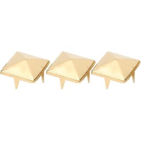 100 Pcs Pyramid Rivets, 10-15mm Punk Rivets, Brass 4 Claw Metal Studs Beads Leather Decorative Rivets for Shoes, Bags, Bracelets, Clothing(Silver 15mm)