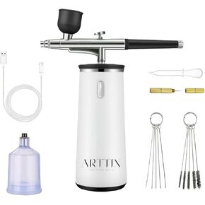 ARTTIX Airbrush Kit - Airbrush for Nails, Airbrush Paint Set, Cordless Airbrush Gun, Barber Airbrush Kit, Makeup Airbrush Machine, Air Brush for Cake Decoration, Airbrush Kit with Air Compressor