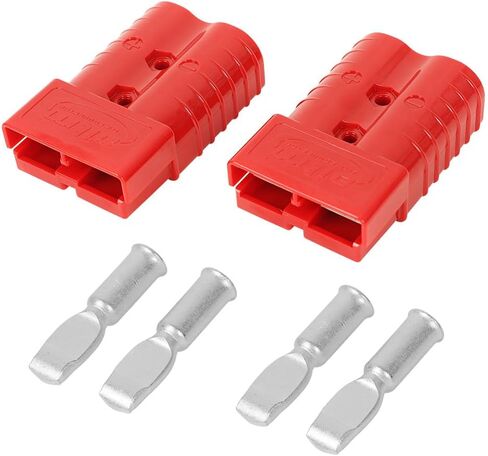 Dent-de-lion 350A Battery Connector AWG 2/0 Quick Connect Battery Modular Power Connectors Quick Disconnect (Red, 2 PCS) in Saudi Arabia
