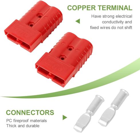 Dent-de-lion 350A Battery Connector AWG 2/0 Quick Connect Battery Modular Power Connectors Quick Disconnect (Red, 2 PCS) in Saudi Arabia