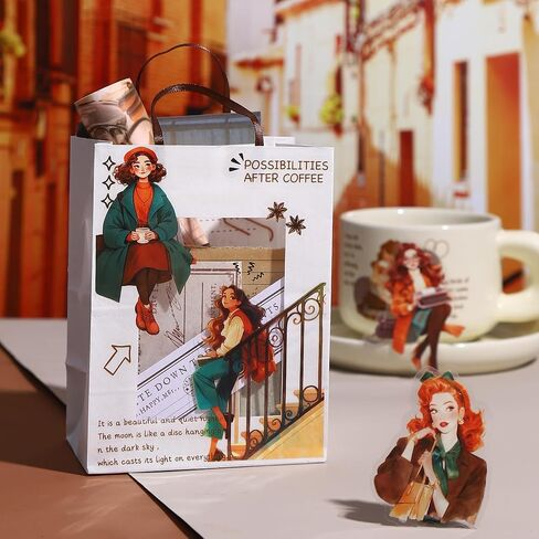 Stroll The City PET Stickers, 90 PCS Vintage Ephemera for Scrapbooking, Journaling, Crafting, DIY Projects, and Art Supplies in Saudi Arabia