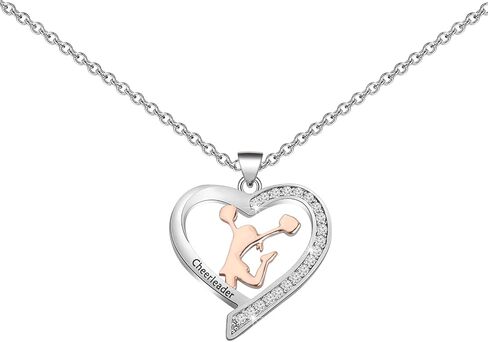 FUSTMW Cheerleader Gifts Necklace Cheer Charm Necklace Cheerleader Gift Cheerleading Gifts Cheer Gifts for Team in Saudi Arabia