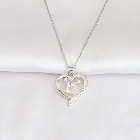 FUSTMW Cheerleader Gifts Necklace Cheer Charm Necklace Cheerleader Gift Cheerleading Gifts Cheer Gifts for Team in Saudi Arabia