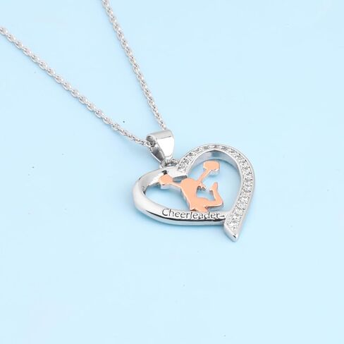FUSTMW Cheerleader Gifts Necklace Cheer Charm Necklace Cheerleader Gift Cheerleading Gifts Cheer Gifts for Team in Saudi Arabia
