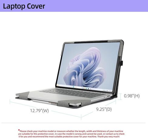 Laptop Case for Surface Laptop Studio 2(2023) / Laptop Studio(2022),All-Inclusive Anti-Fall Protective Shell 14.4 inch PU Leather Inner Bag Protective Cover (14.4in Studio, Cotton Linen Light Gray) in Saudi Arabia