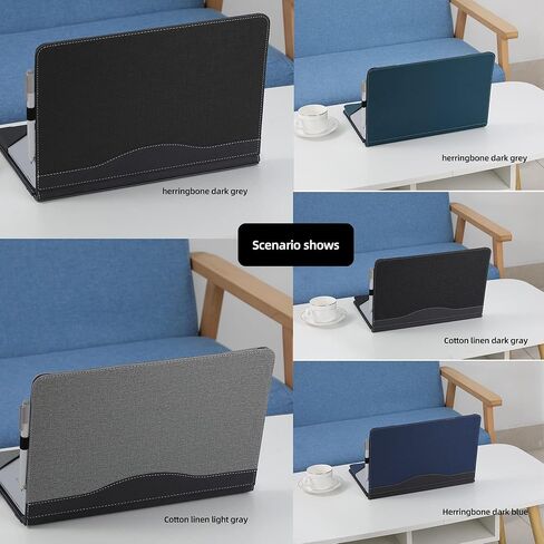 حقيبة كمبيوتر محمول لجهاز Surface Laptop Studio 2 (2023) / Laptop Studio (2022)، غلاف حماية شامل مضاد للسقوط مقاس 14.4 بوصة من جلد البولي يوريثان غطاء حماية داخلي للحقيبة (استوديو 14.4 بوصة، قطن كتان رمادي فاتح) in Kuwait