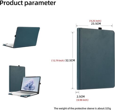 حقيبة كمبيوتر محمول لجهاز Surface Laptop Studio 2 (2023) / Laptop Studio (2022)، غلاف حماية شامل مضاد للسقوط مقاس 14.4 بوصة من جلد البولي يوريثان غطاء حماية داخلي للحقيبة (استوديو 14.4 بوصة، قطن كتان رمادي فاتح) in Kuwait