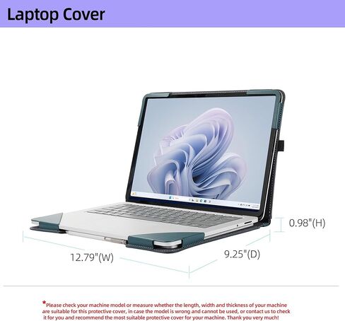 حقيبة كمبيوتر محمول لجهاز Surface Laptop Studio 2 (2023) / Laptop Studio (2022)، غلاف حماية شامل مضاد للسقوط مقاس 14.4 بوصة من جلد البولي يوريثان غطاء حماية داخلي للحقيبة (استوديو 14.4 بوصة، قطن كتان رمادي فاتح) in Kuwait