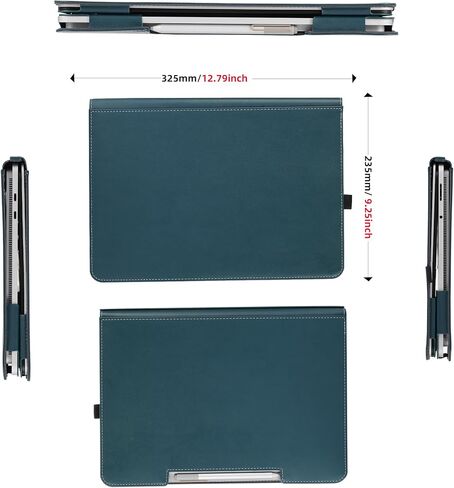 حقيبة كمبيوتر محمول لجهاز Surface Laptop Studio 2 (2023) / Laptop Studio (2022)، غلاف حماية شامل مضاد للسقوط مقاس 14.4 بوصة من جلد البولي يوريثان غطاء حماية داخلي للحقيبة (استوديو 14.4 بوصة، قطن كتان رمادي فاتح) in Kuwait