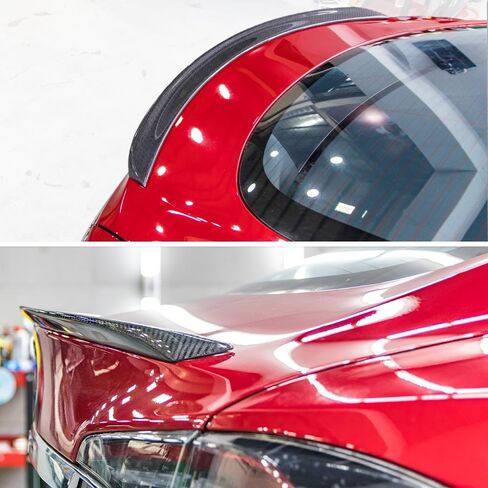 AeroBon Real Carbon Fiber Trunk Spoiler Compatible with 2012-2024 Tesla Model S Spoiler (H Style) in Saudi Arabia